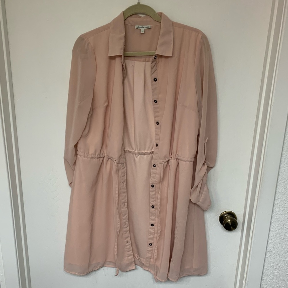 Pink button down dress - Picture 2 of 4
